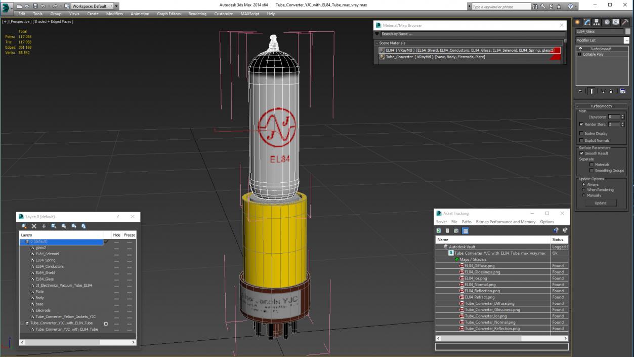 3D Tube Converter YJC with EL84 Tube model