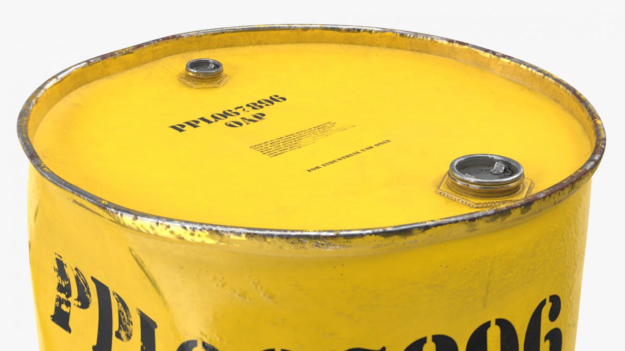 3D Old Radioactive Waste Barrel model