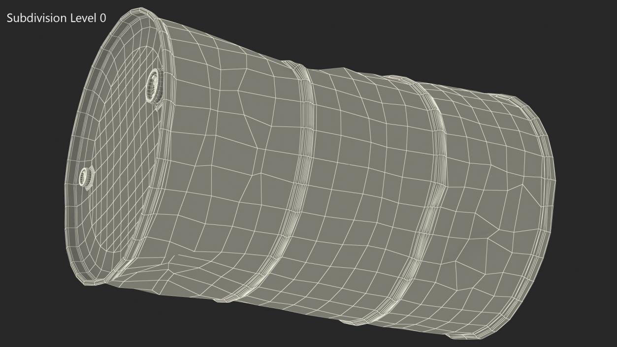 3D Old Radioactive Waste Barrel model