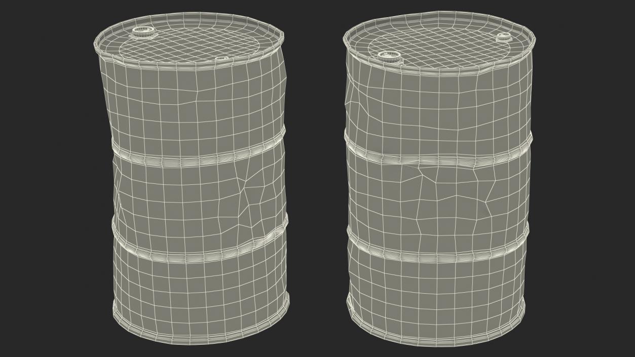 3D Old Radioactive Waste Barrel model