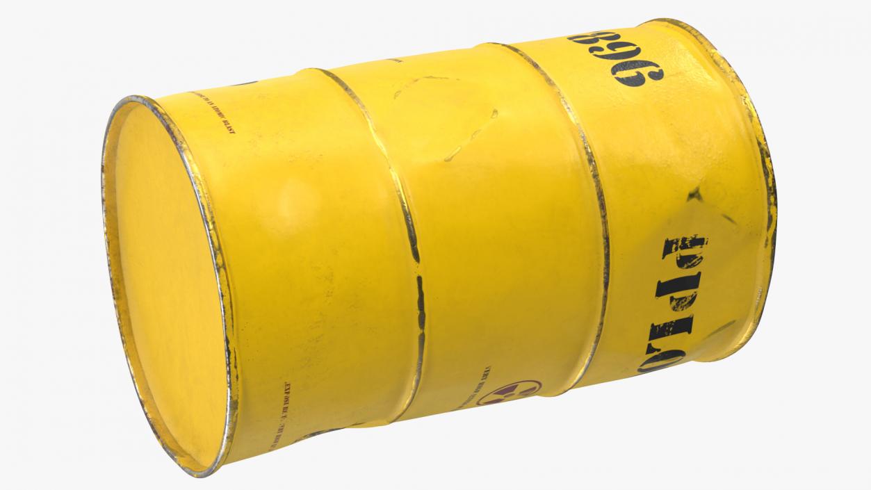 3D Old Radioactive Waste Barrel model