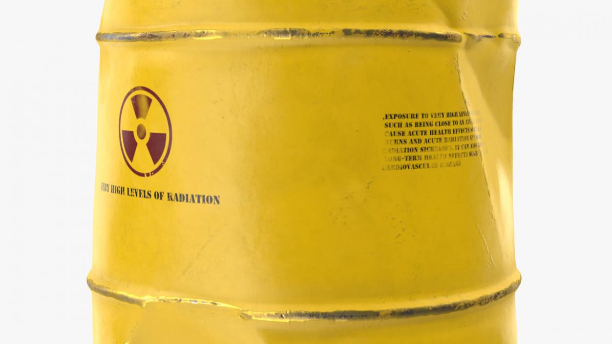 3D Old Radioactive Waste Barrel model