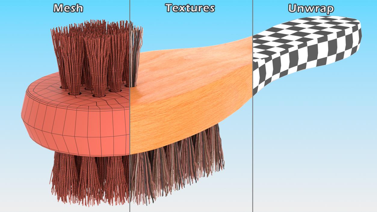 Shoe Cleaning Brushes Collection 3D