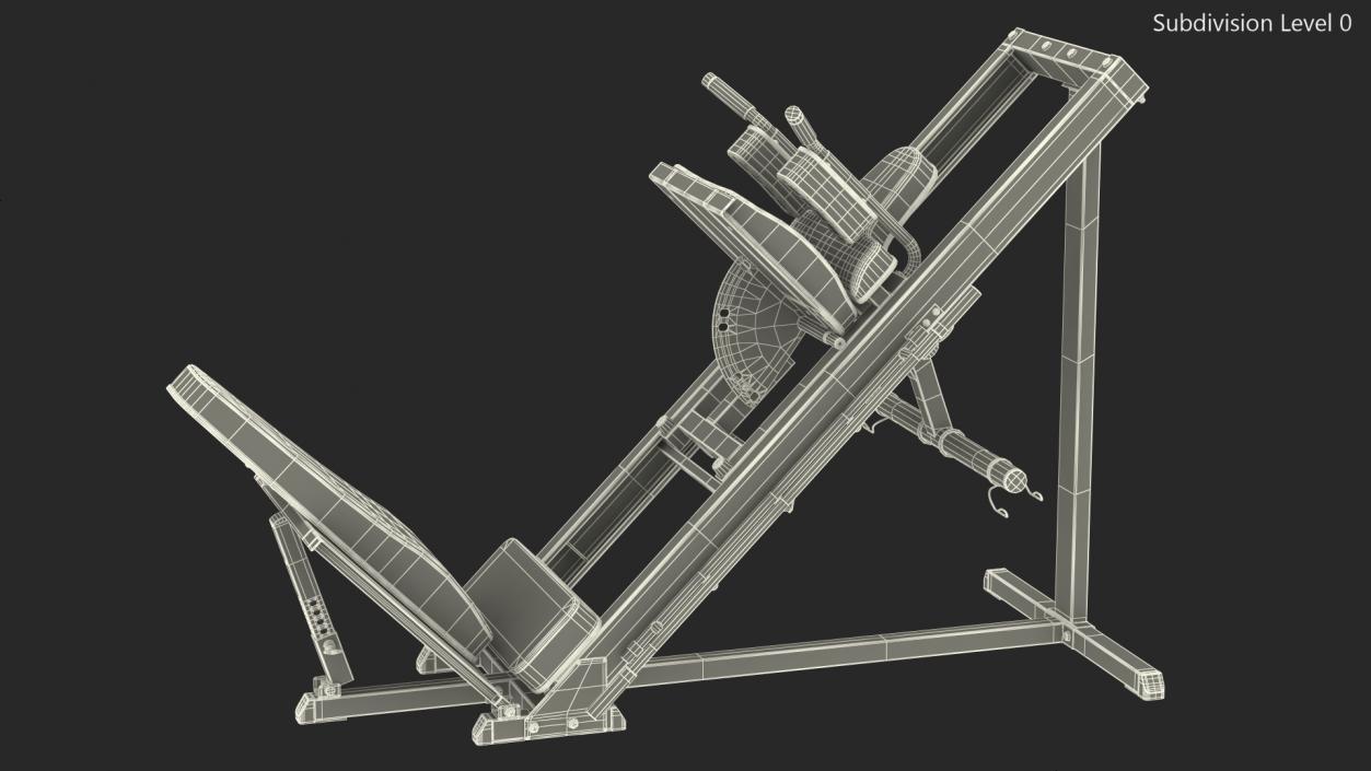 Linear 45 Degree Leg Press Machine 3D model