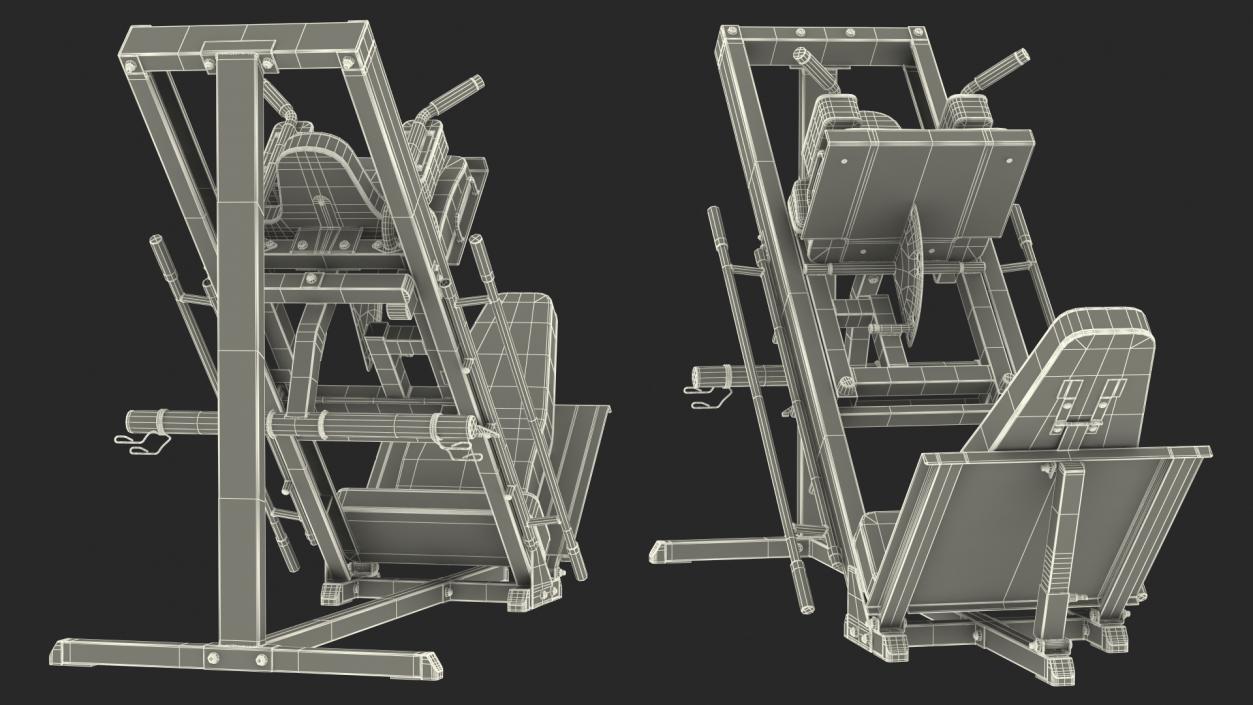 Linear 45 Degree Leg Press Machine 3D model