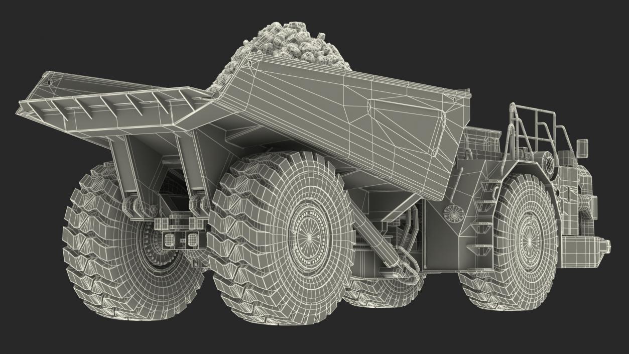 Underground Truck With Coal 3D