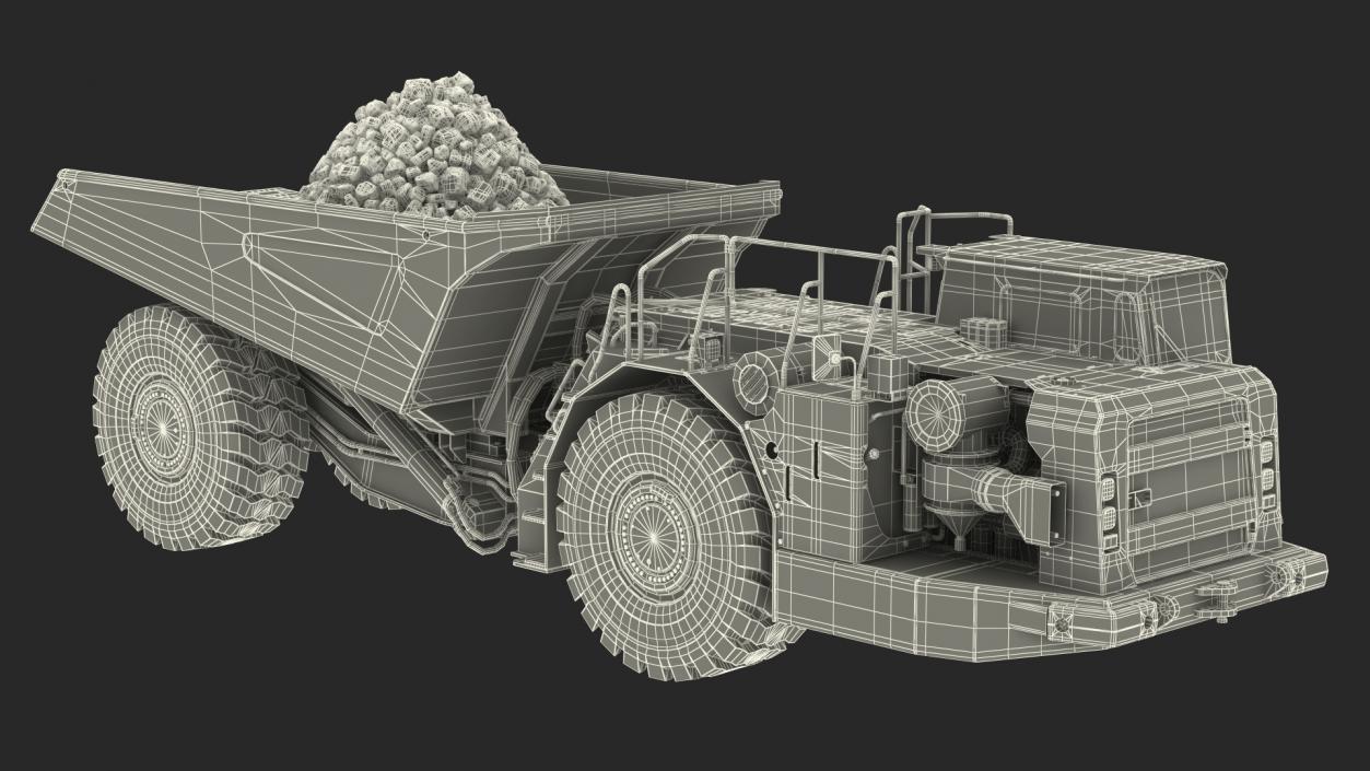 Underground Truck With Coal 3D