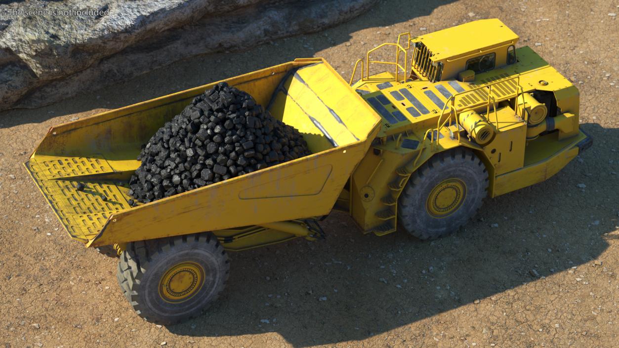 Underground Truck With Coal 3D