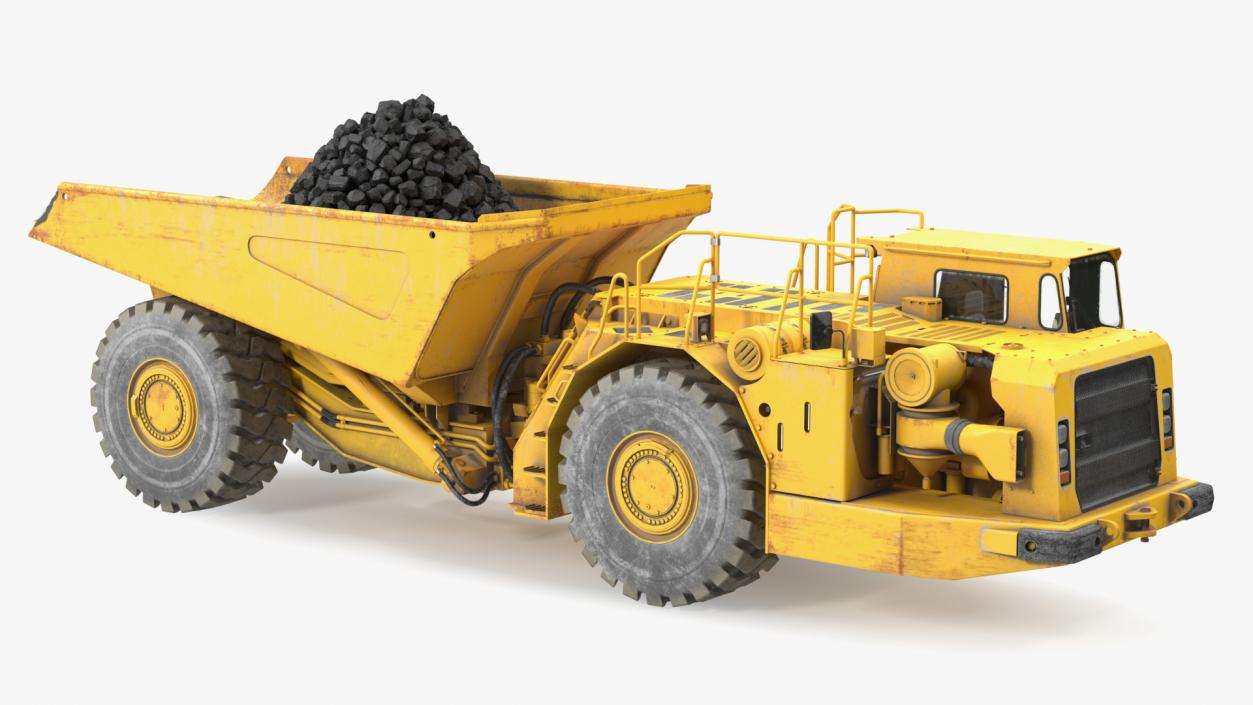 Underground Truck With Coal 3D