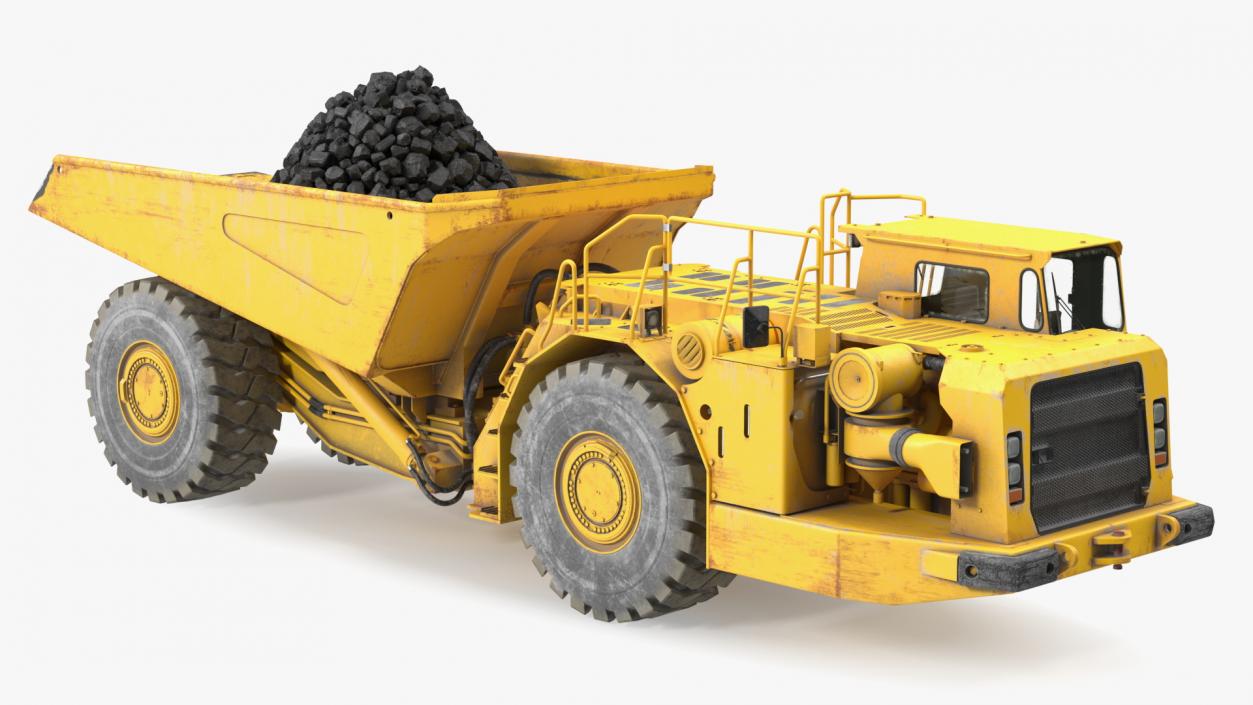 Underground Truck With Coal 3D