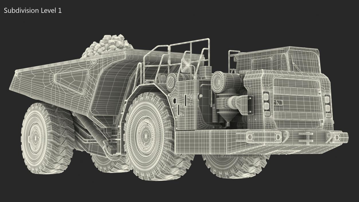 Underground Truck With Coal 3D