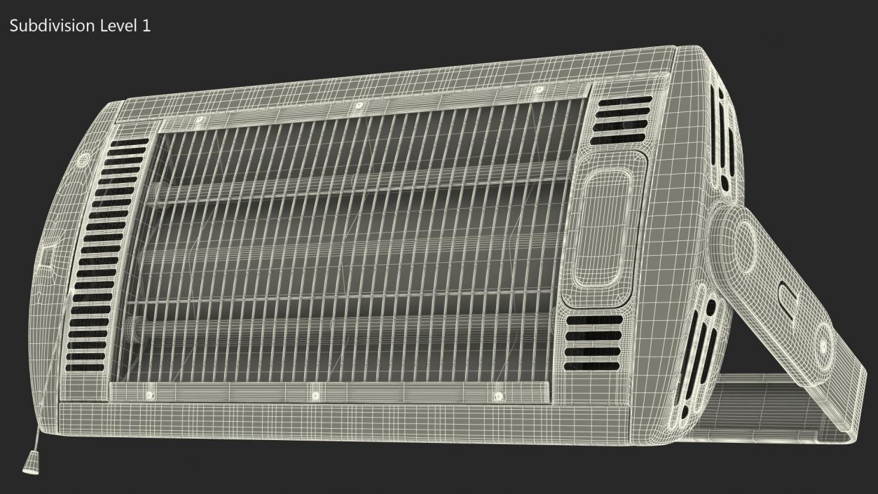 Wall Mount Quartz Tube Heater 3D model