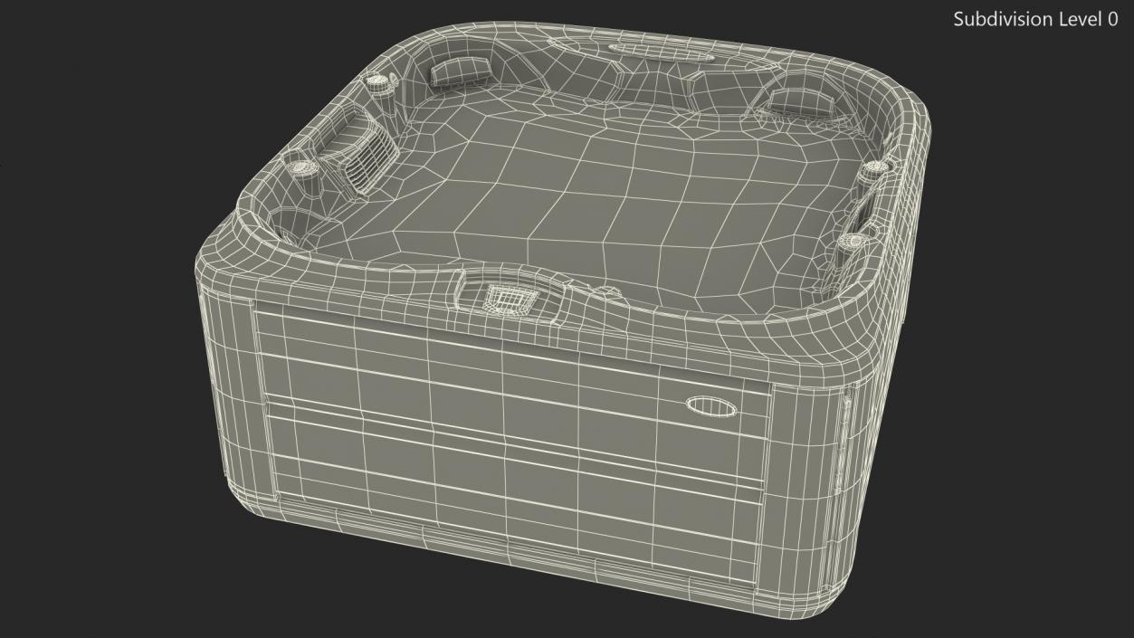 3D model Jacuzzi J475 Spa Hot Tub Grey with Water