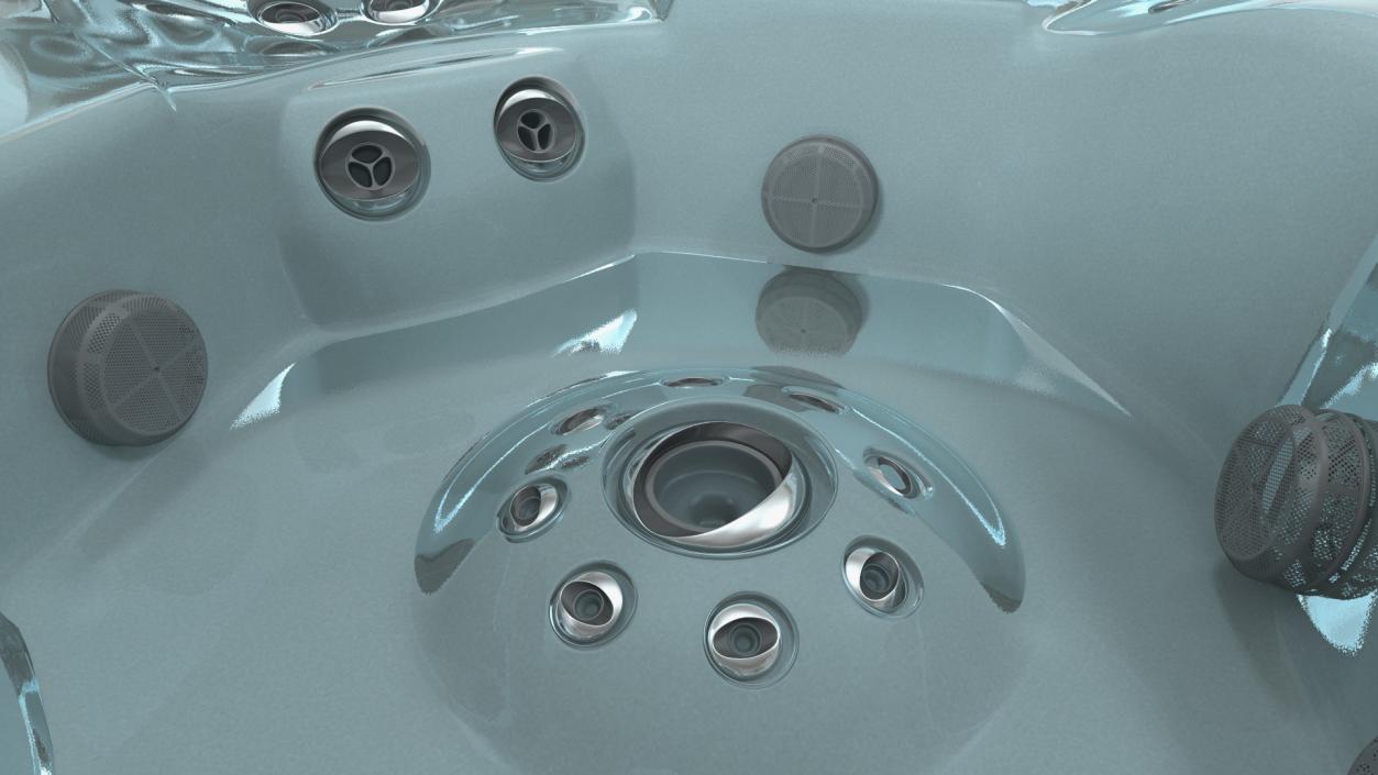 3D model Jacuzzi J475 Spa Hot Tub Grey with Water