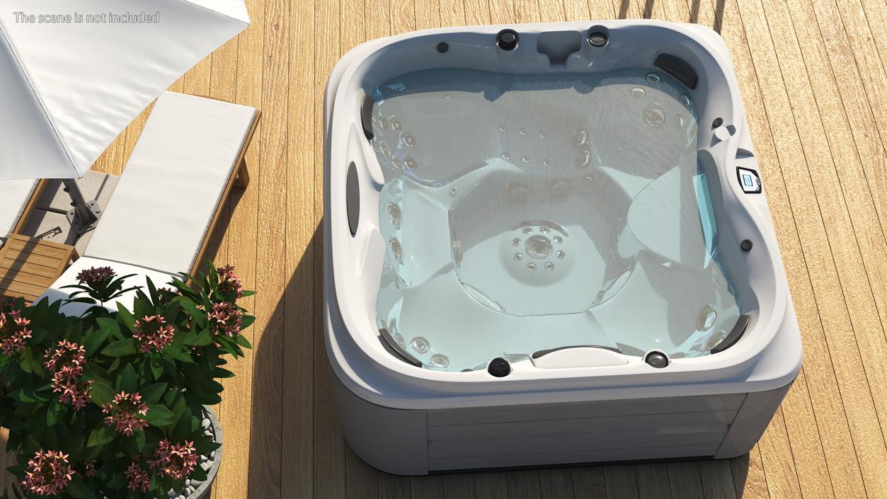 3D model Jacuzzi J475 Spa Hot Tub Grey with Water