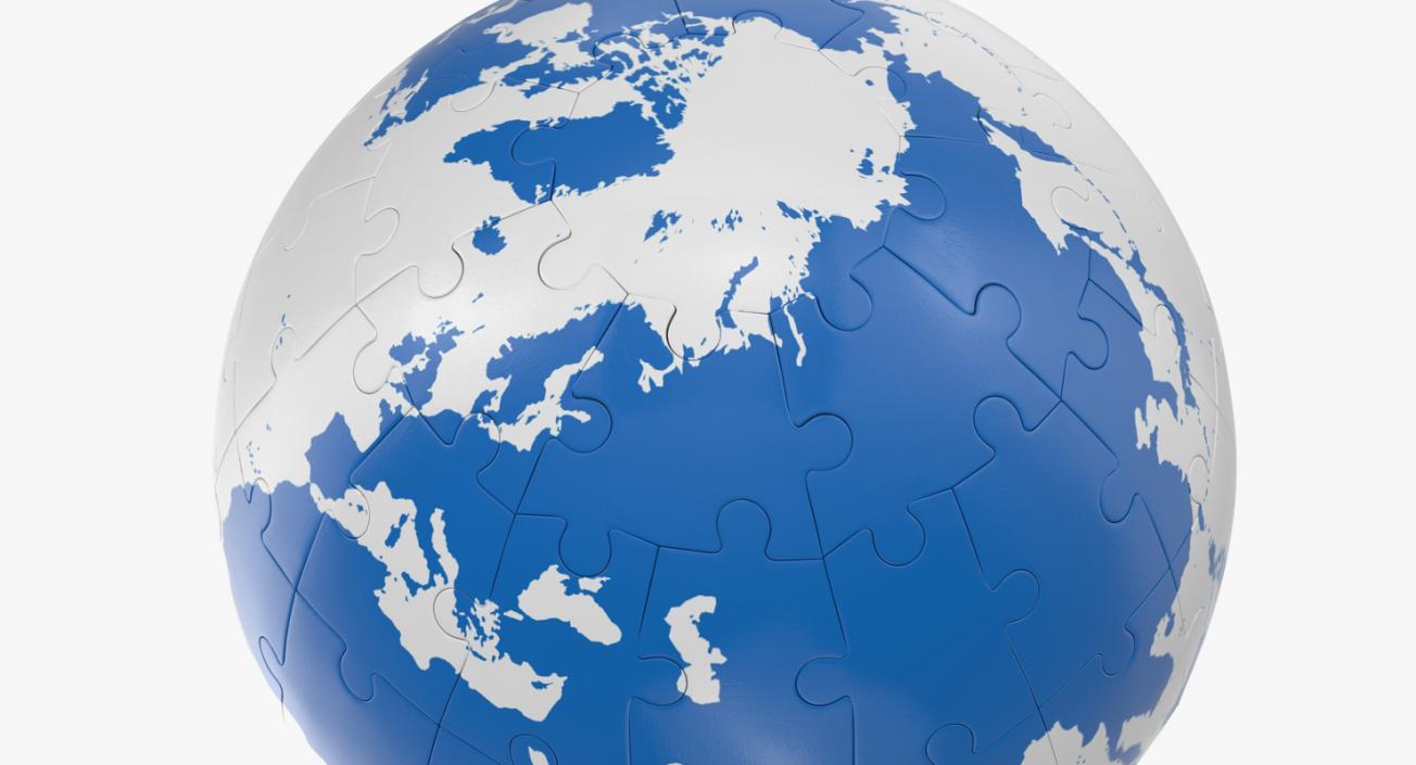 3D model Earth Jigsaw Puzzle Globe