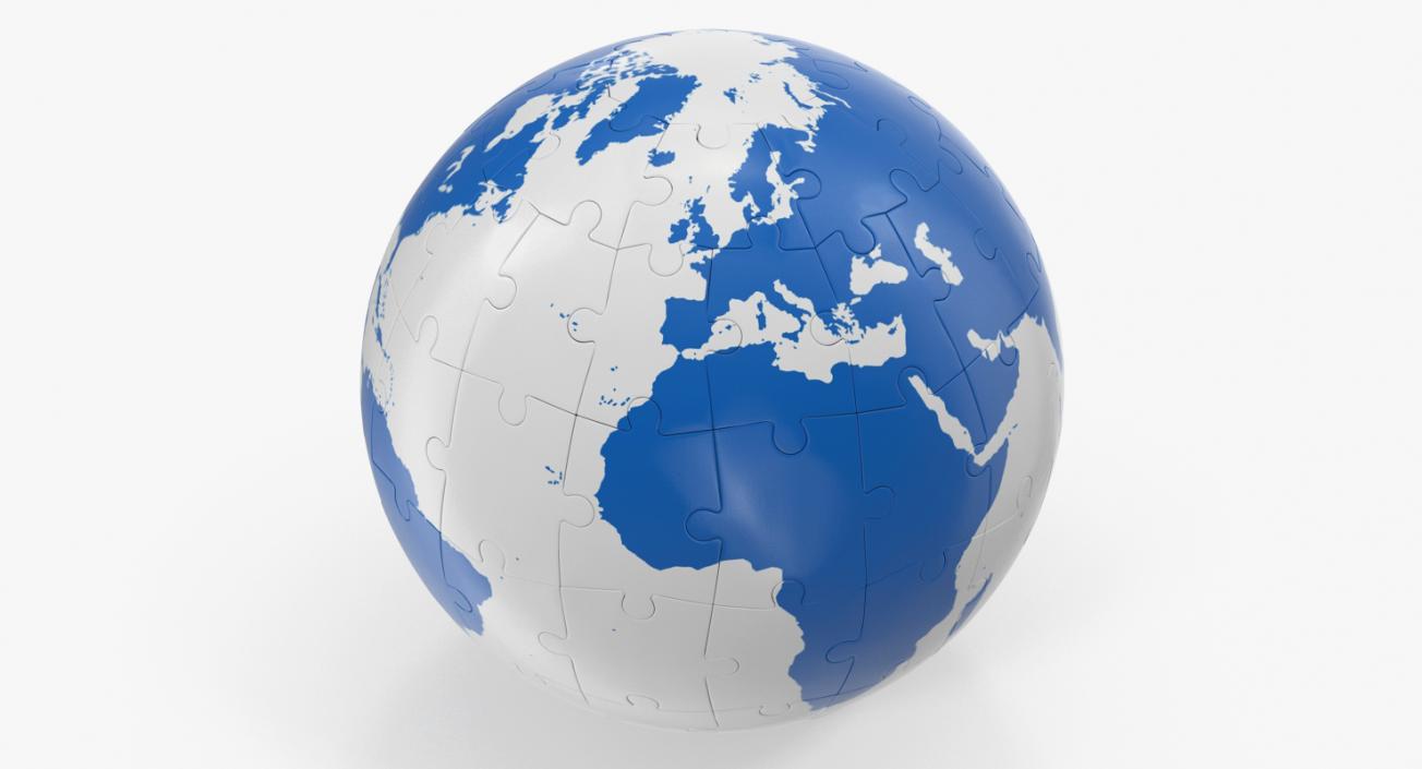 3D model Earth Jigsaw Puzzle Globe