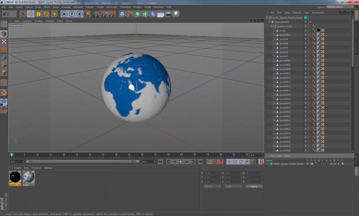 3D model Earth Jigsaw Puzzle Globe