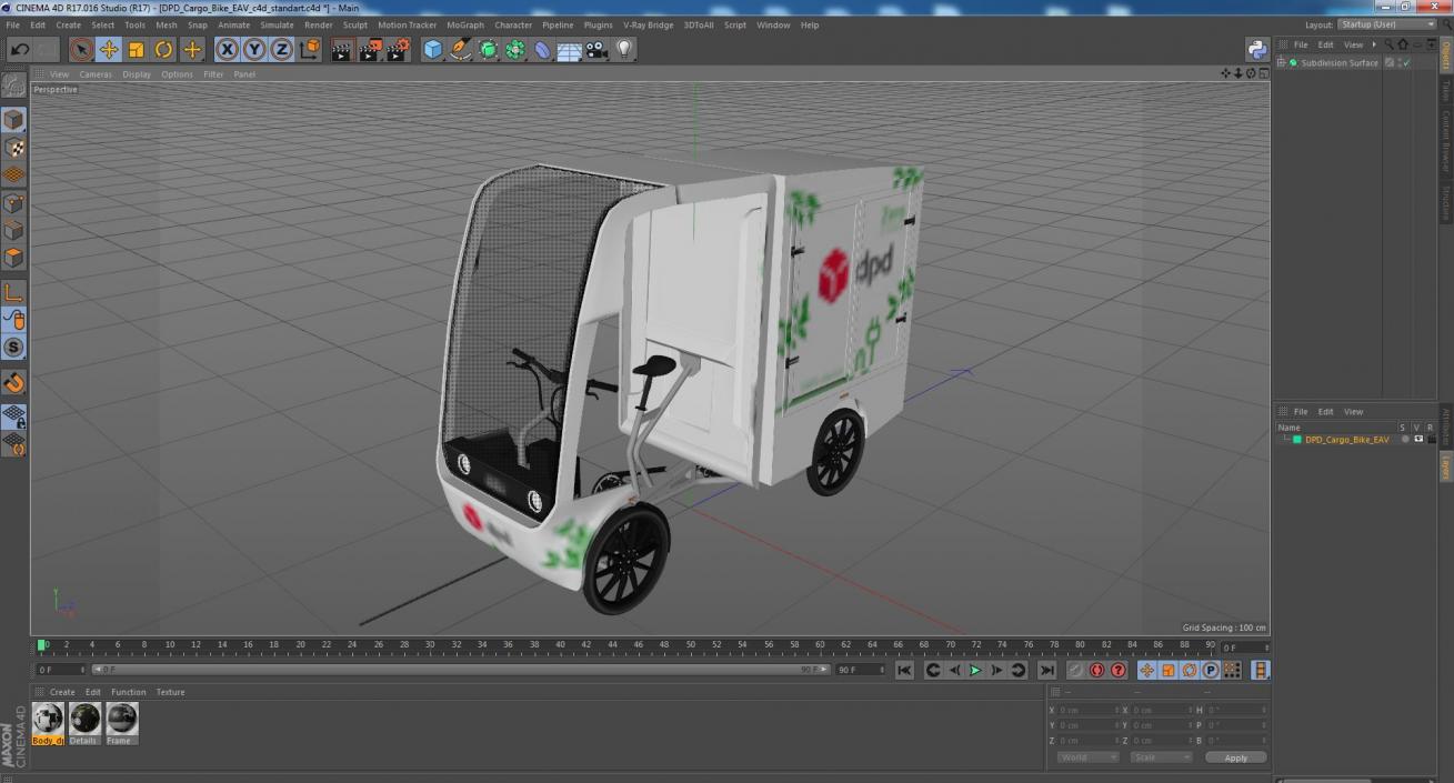 3D DPD Cargo Bike EAV model