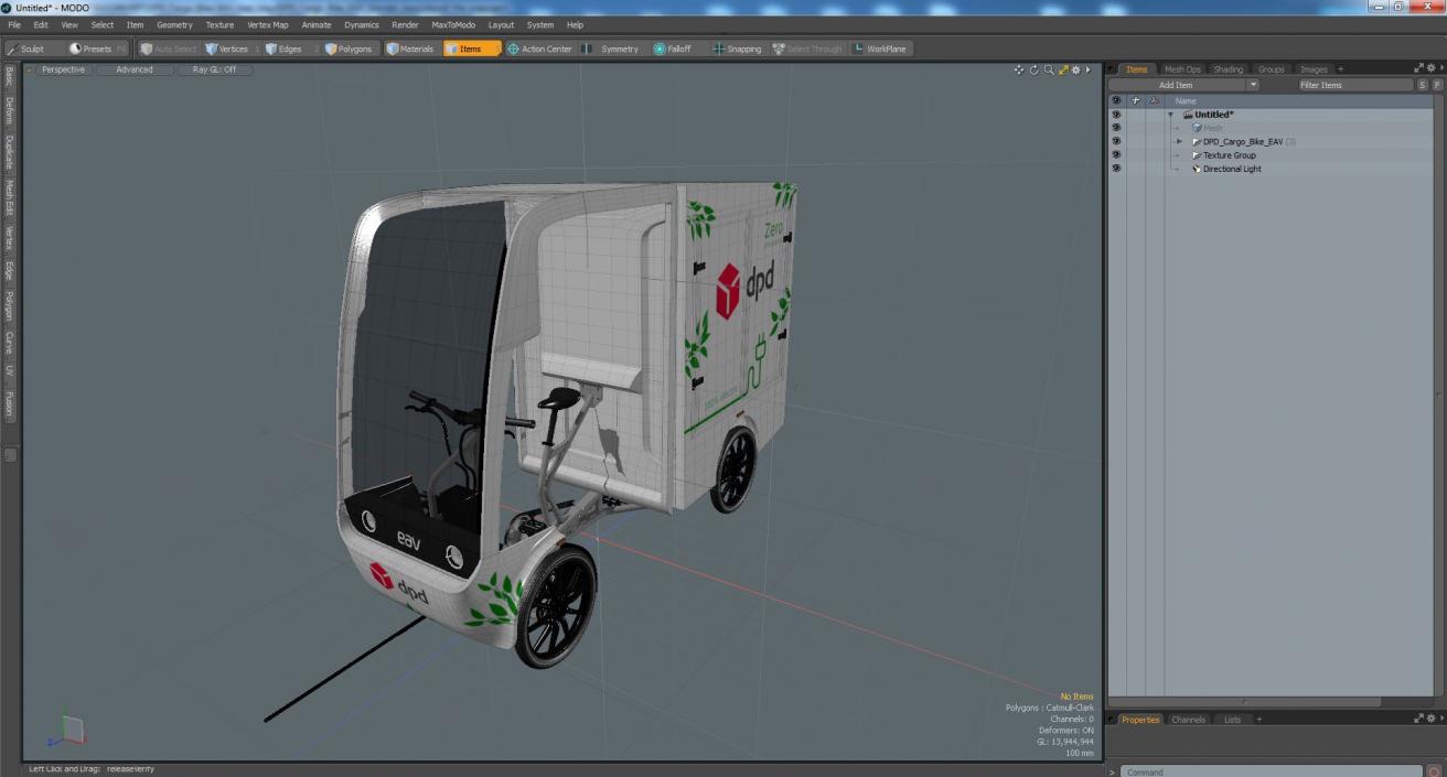 3D DPD Cargo Bike EAV model