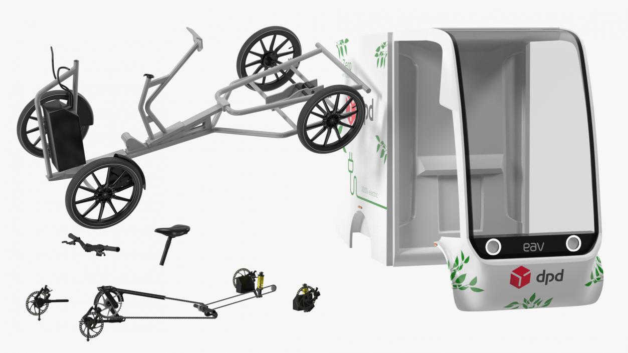 3D DPD Cargo Bike EAV model