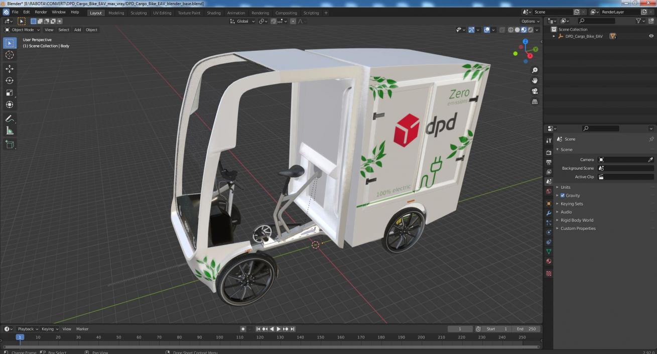 3D DPD Cargo Bike EAV model