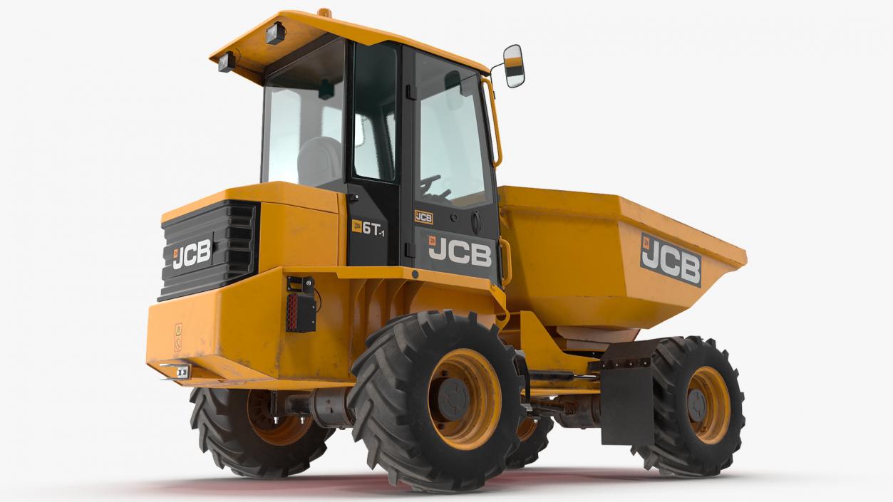 3D JCB 6T-1 Cabbed Site Dumper Dirty model