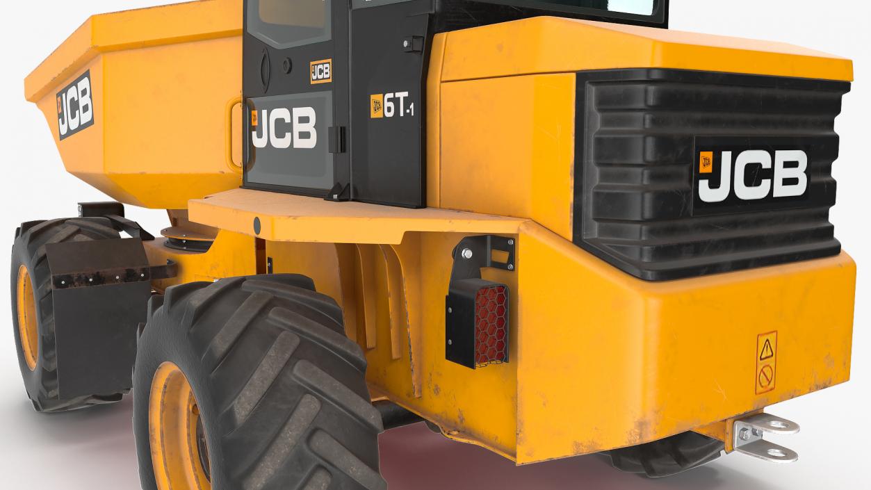 3D JCB 6T-1 Cabbed Site Dumper Dirty model