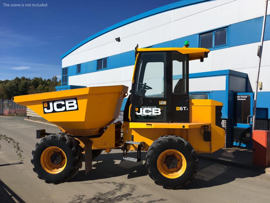 3D JCB 6T-1 Cabbed Site Dumper Dirty model