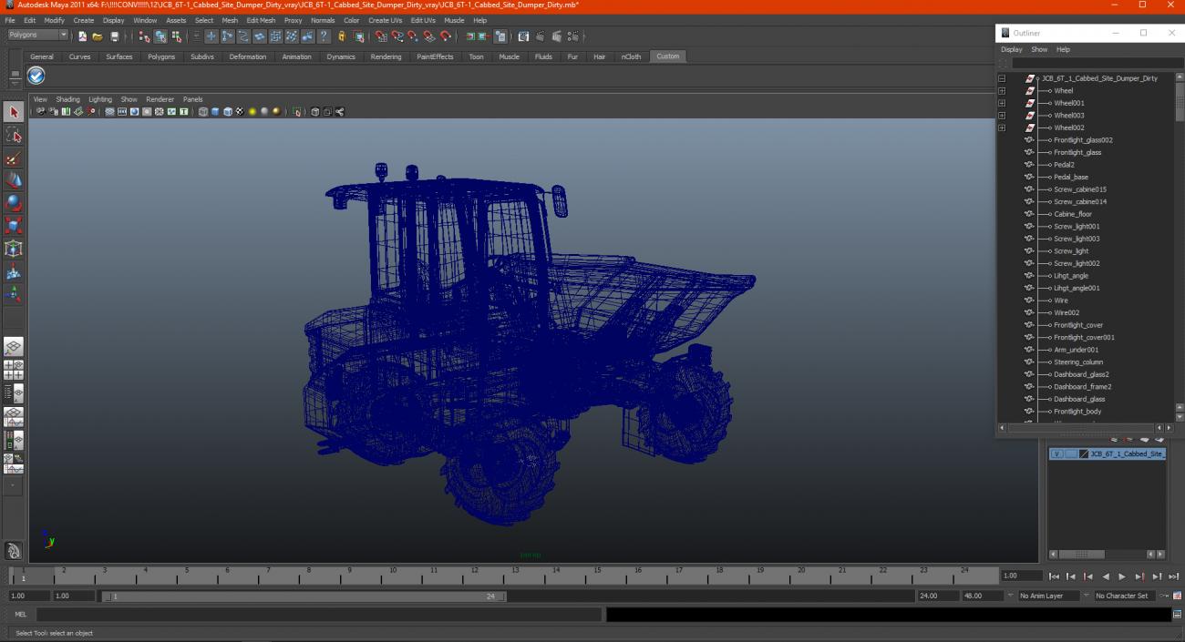 3D JCB 6T-1 Cabbed Site Dumper Dirty model