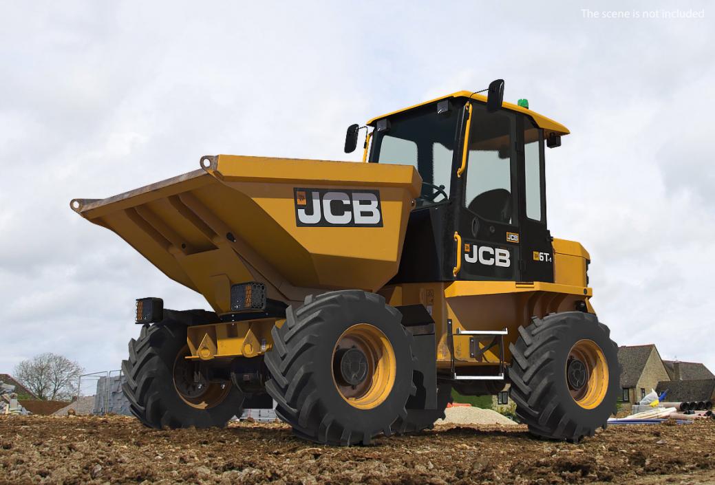 3D JCB 6T-1 Cabbed Site Dumper Dirty model