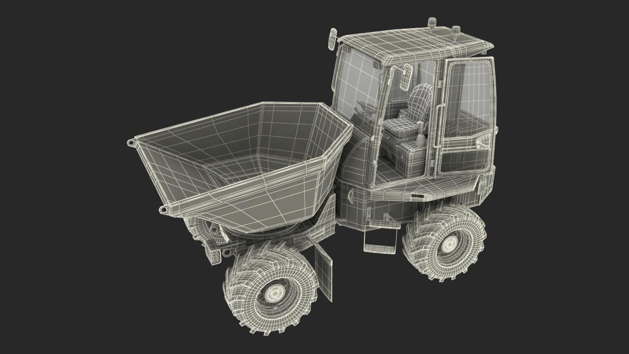 3D JCB 6T-1 Cabbed Site Dumper Dirty model