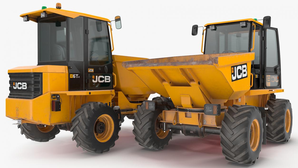 3D JCB 6T-1 Cabbed Site Dumper Dirty model