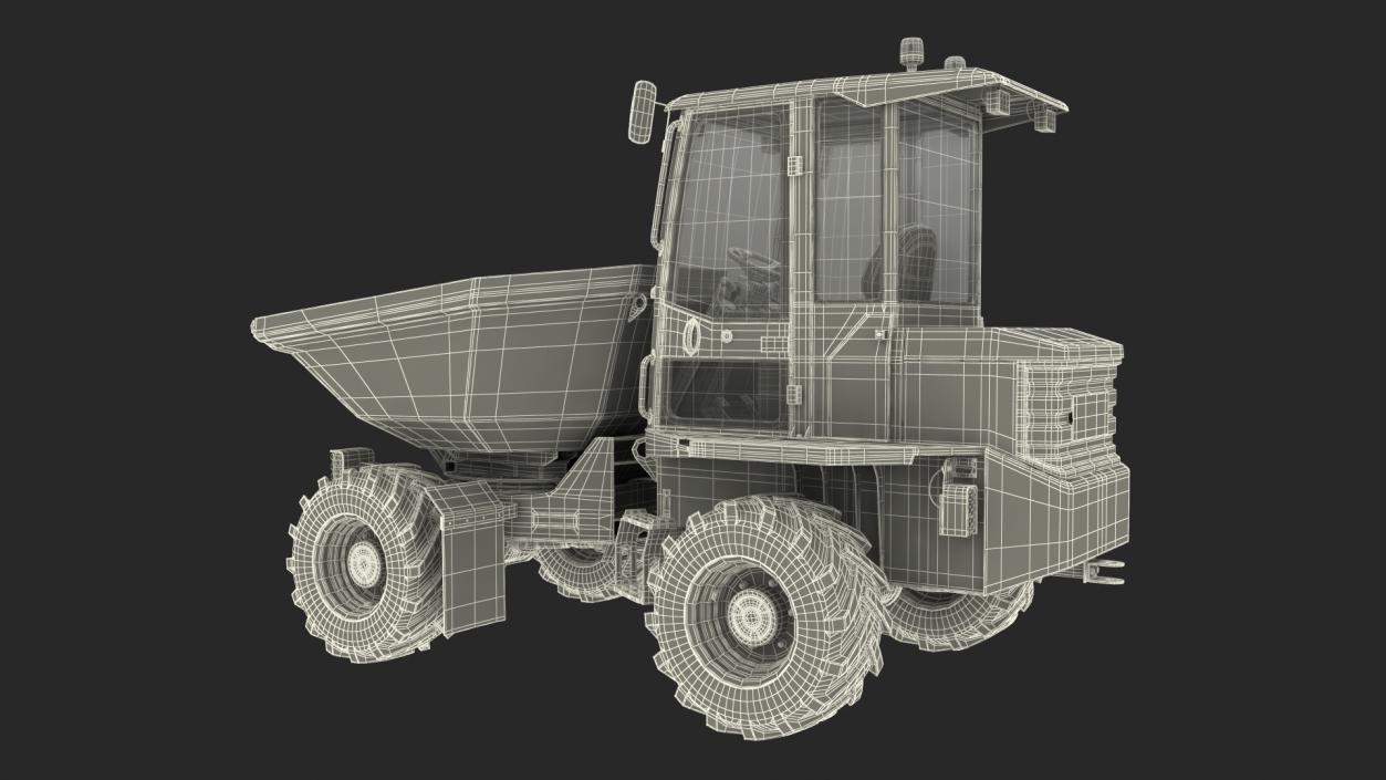 3D JCB 6T-1 Cabbed Site Dumper Dirty model