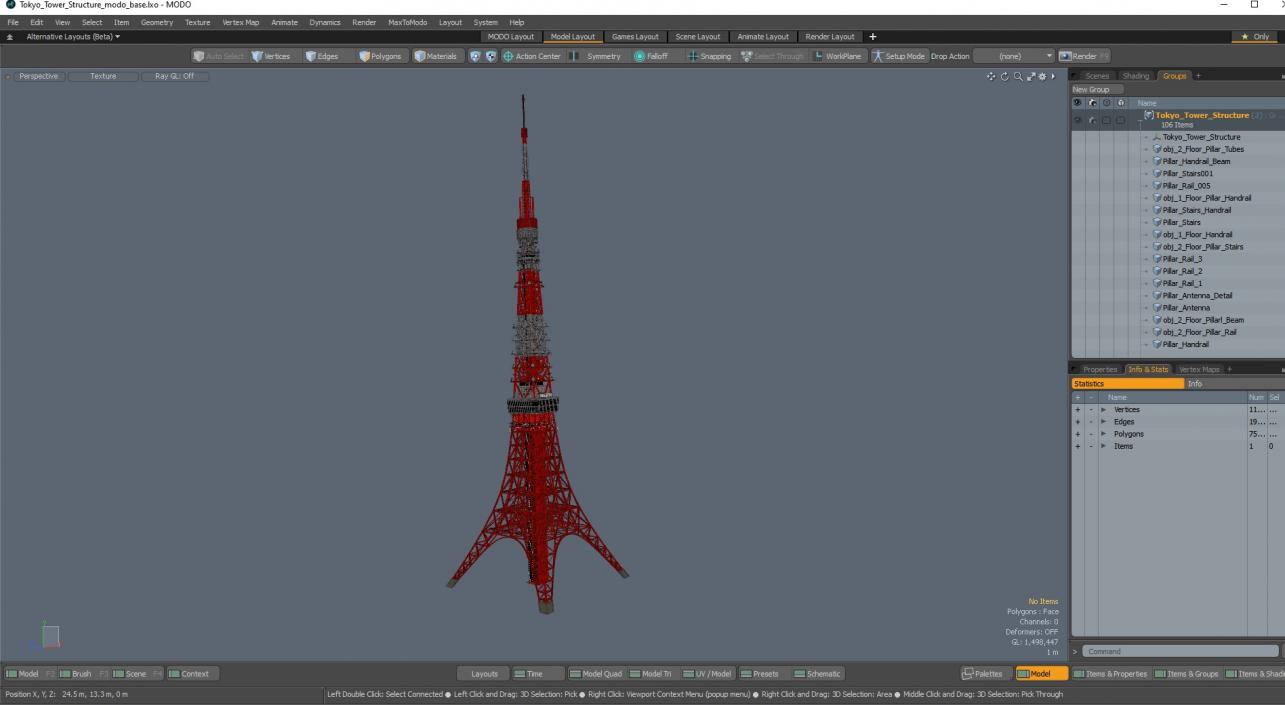 3D Tokyo Tower Structure 2 model