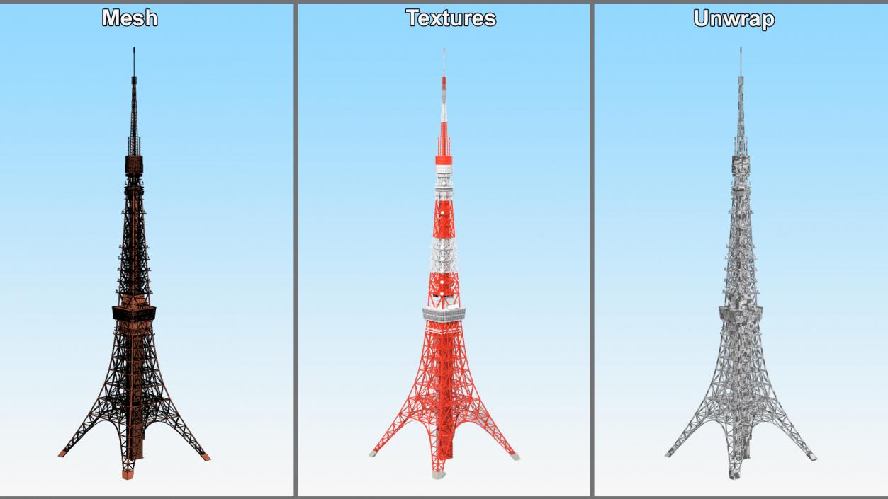 3D Tokyo Tower Structure 2 model