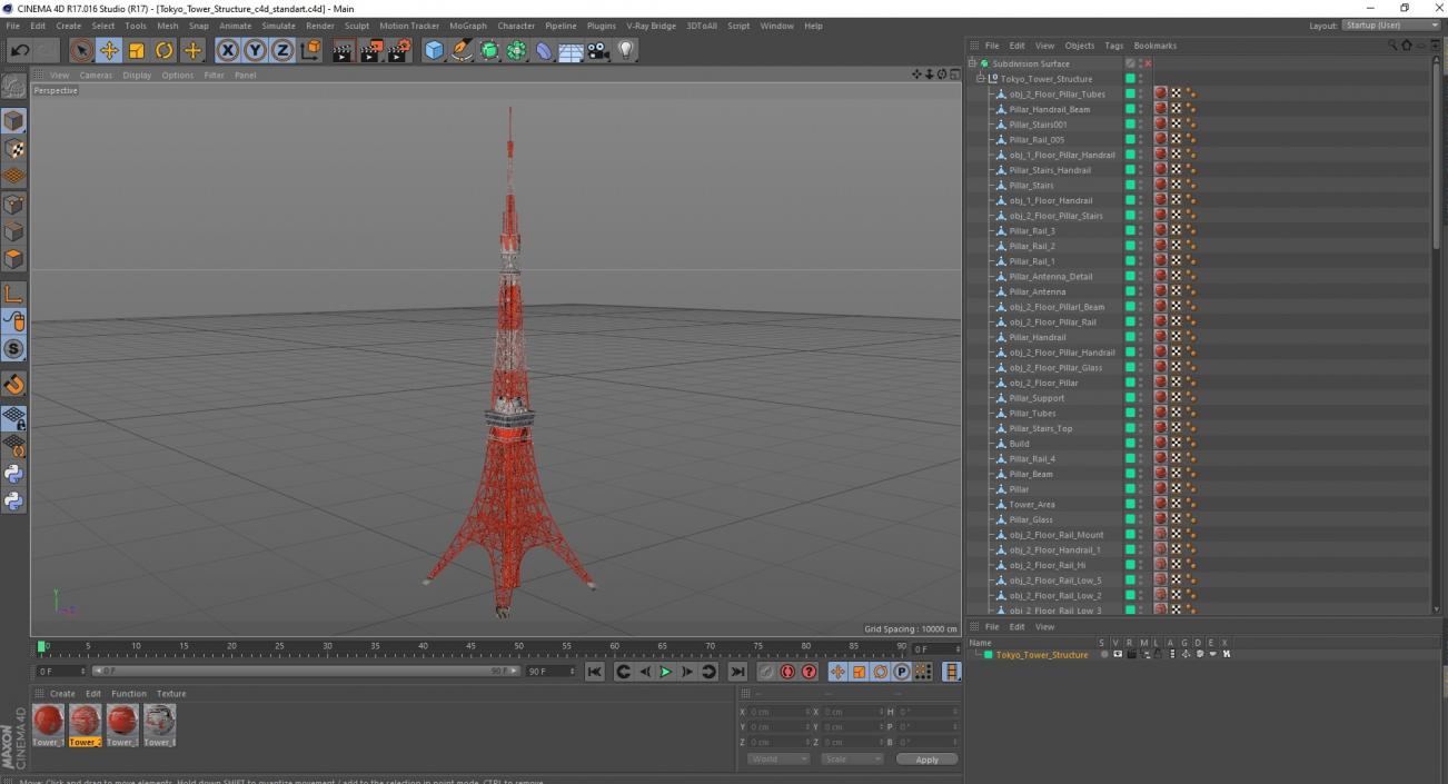 3D Tokyo Tower Structure 2 model