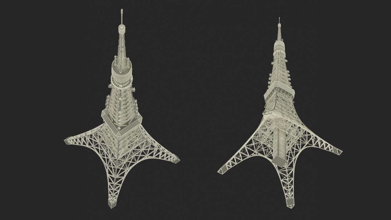 3D Tokyo Tower Structure 2 model