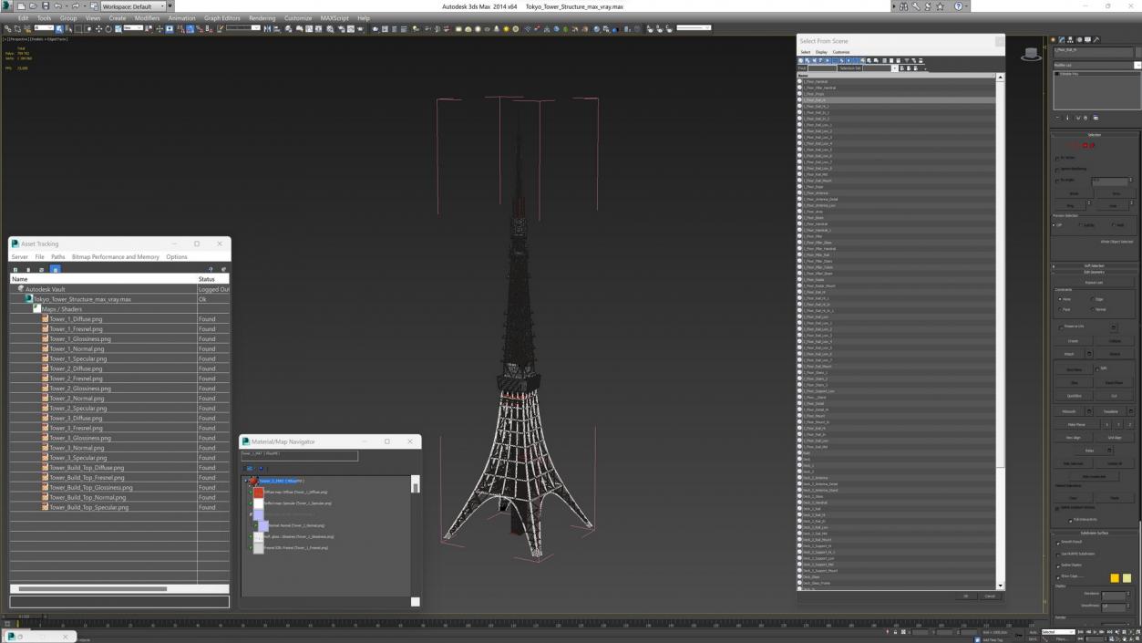 3D Tokyo Tower Structure 2 model