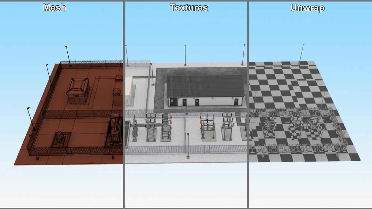 3D Wind Power Station model