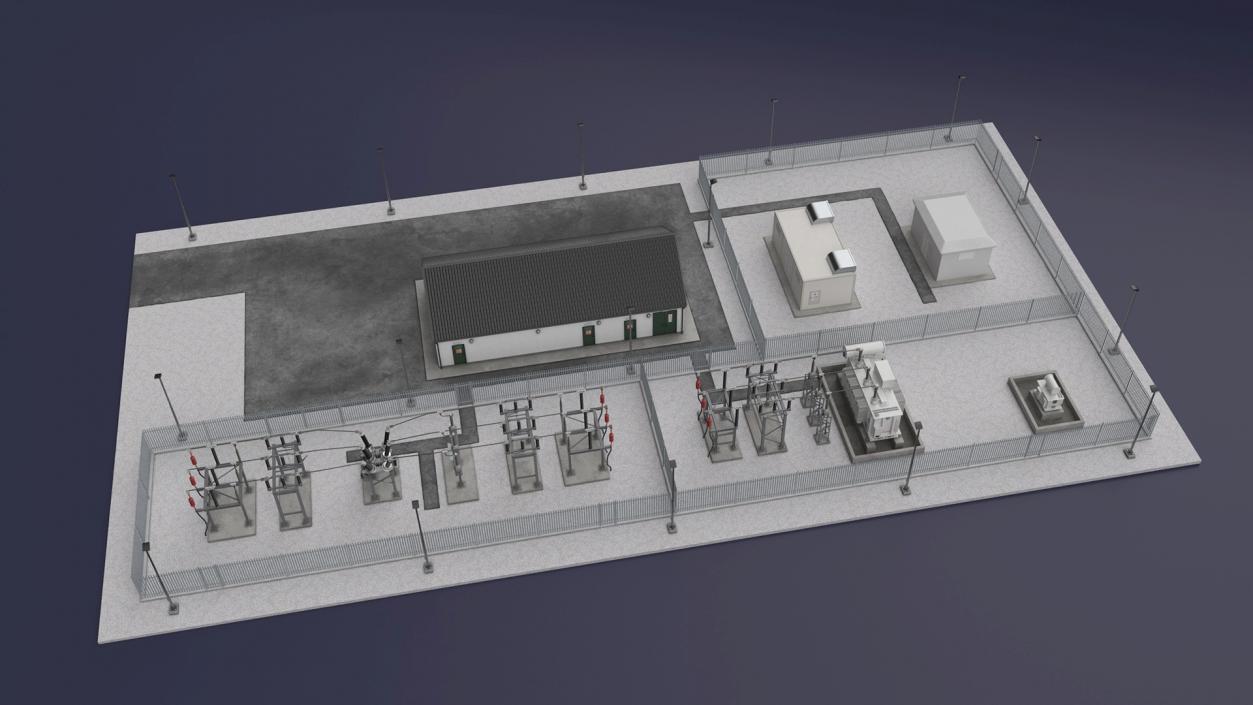 3D Wind Power Station model