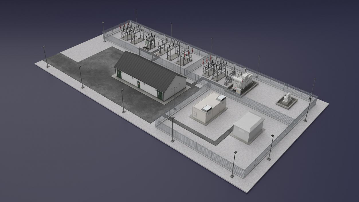 3D Wind Power Station model