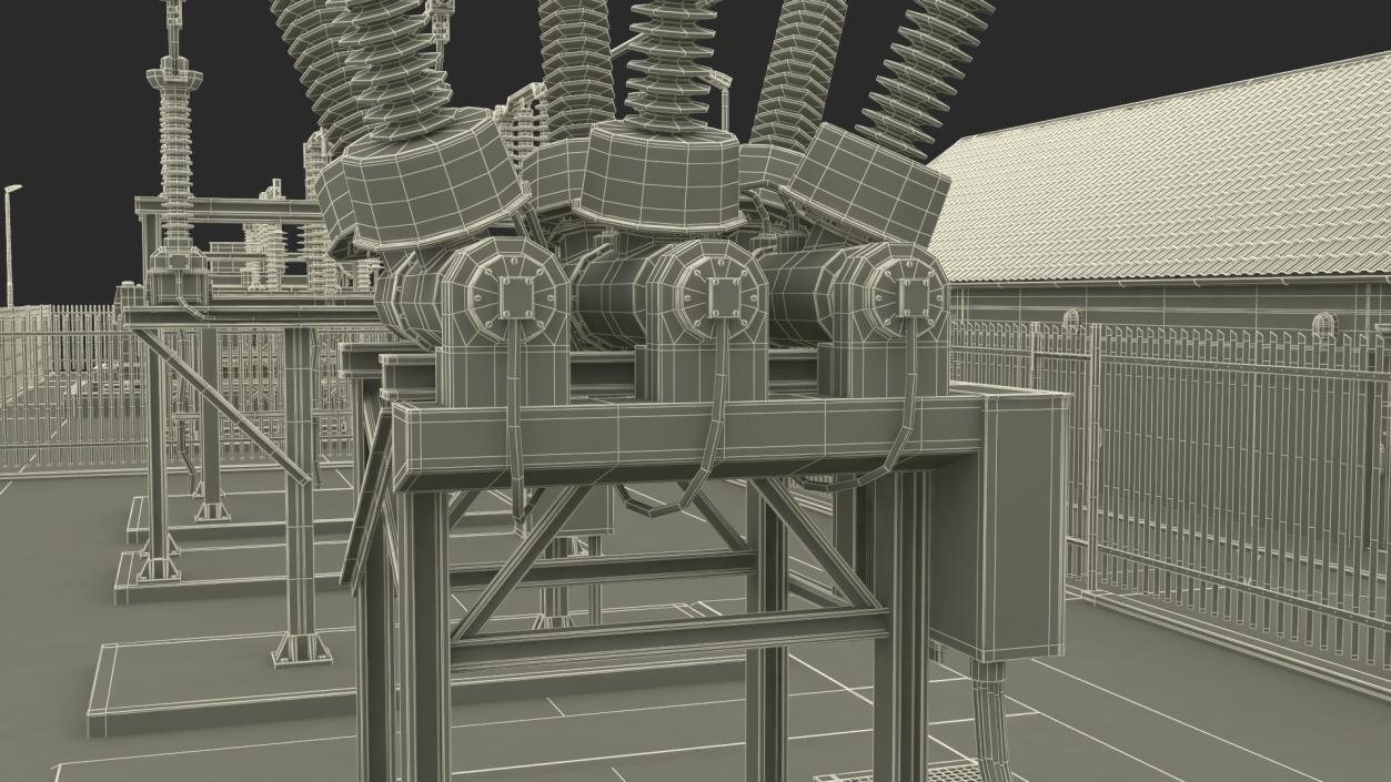 3D Wind Power Station model