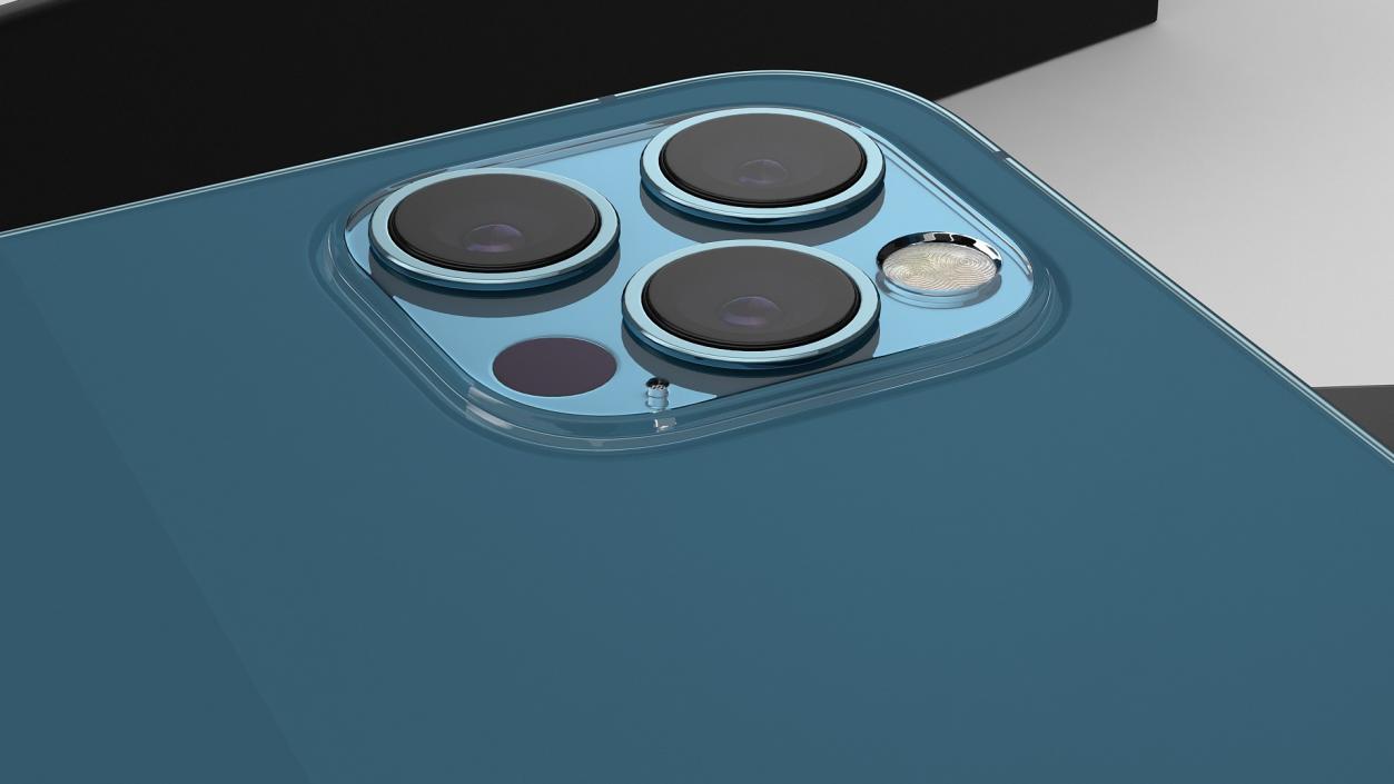 iPhone 12 Pro Unboxed Pacific Blue 3D model