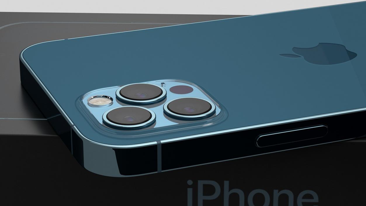 iPhone 12 Pro Unboxed Pacific Blue 3D model