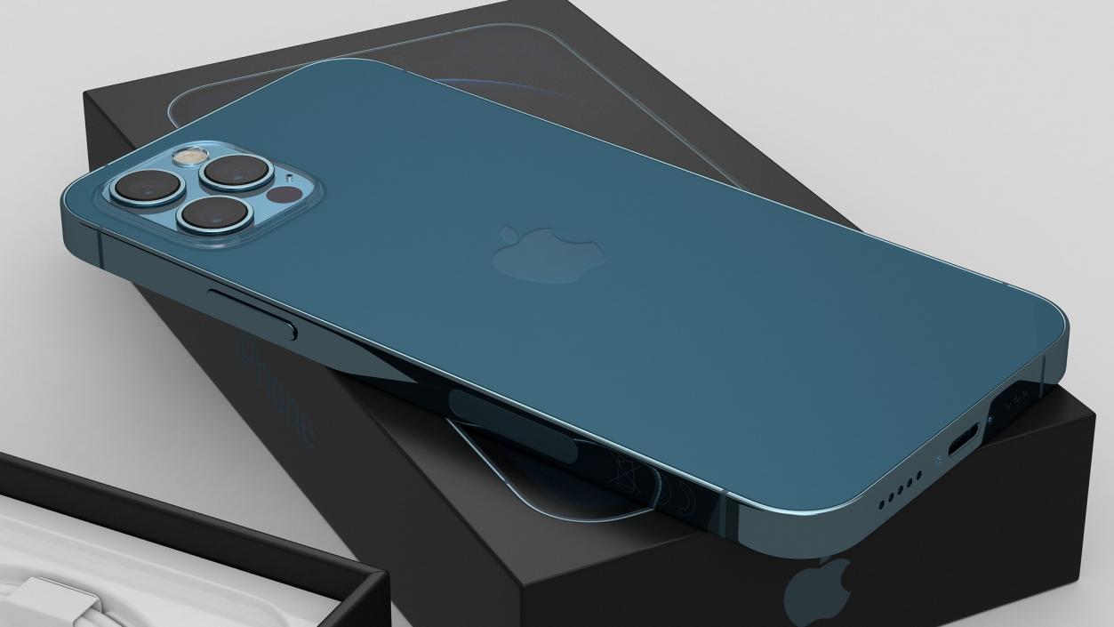 iPhone 12 Pro Unboxed Pacific Blue 3D model