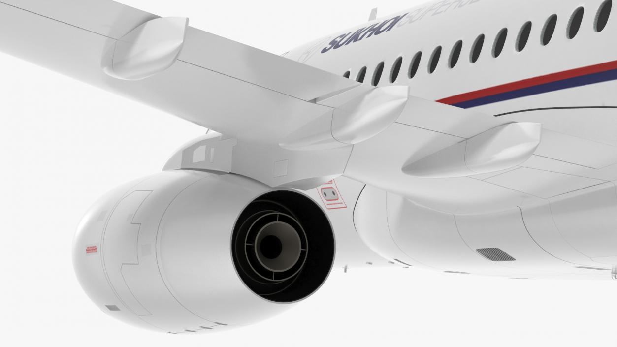 3D Sukhoi Superjet 100 with Saberlets Flight