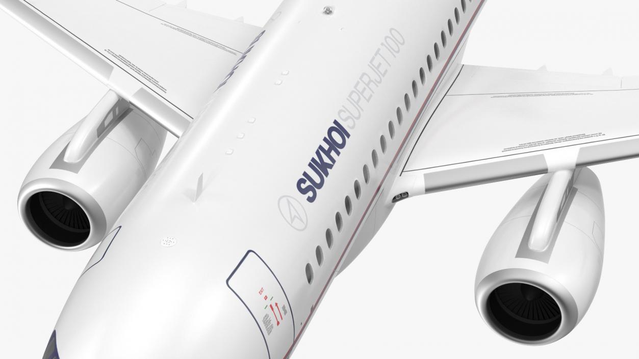 3D Sukhoi Superjet 100 with Saberlets Flight