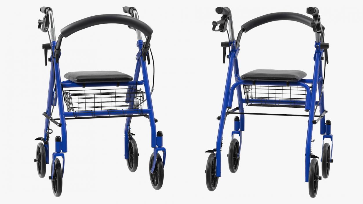 Medical Rolling Walker with Seat 3D