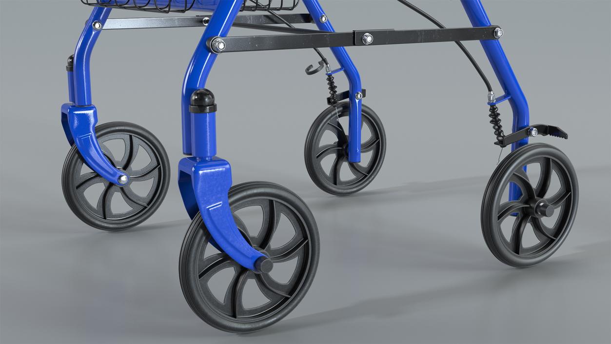 Medical Rolling Walker with Seat 3D